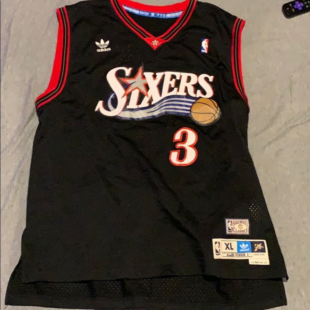 NBA Hardwood Classics Allen Iverson Sixers Jersey